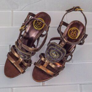 Jessica Simpson high heel strap jewel size 71/2B